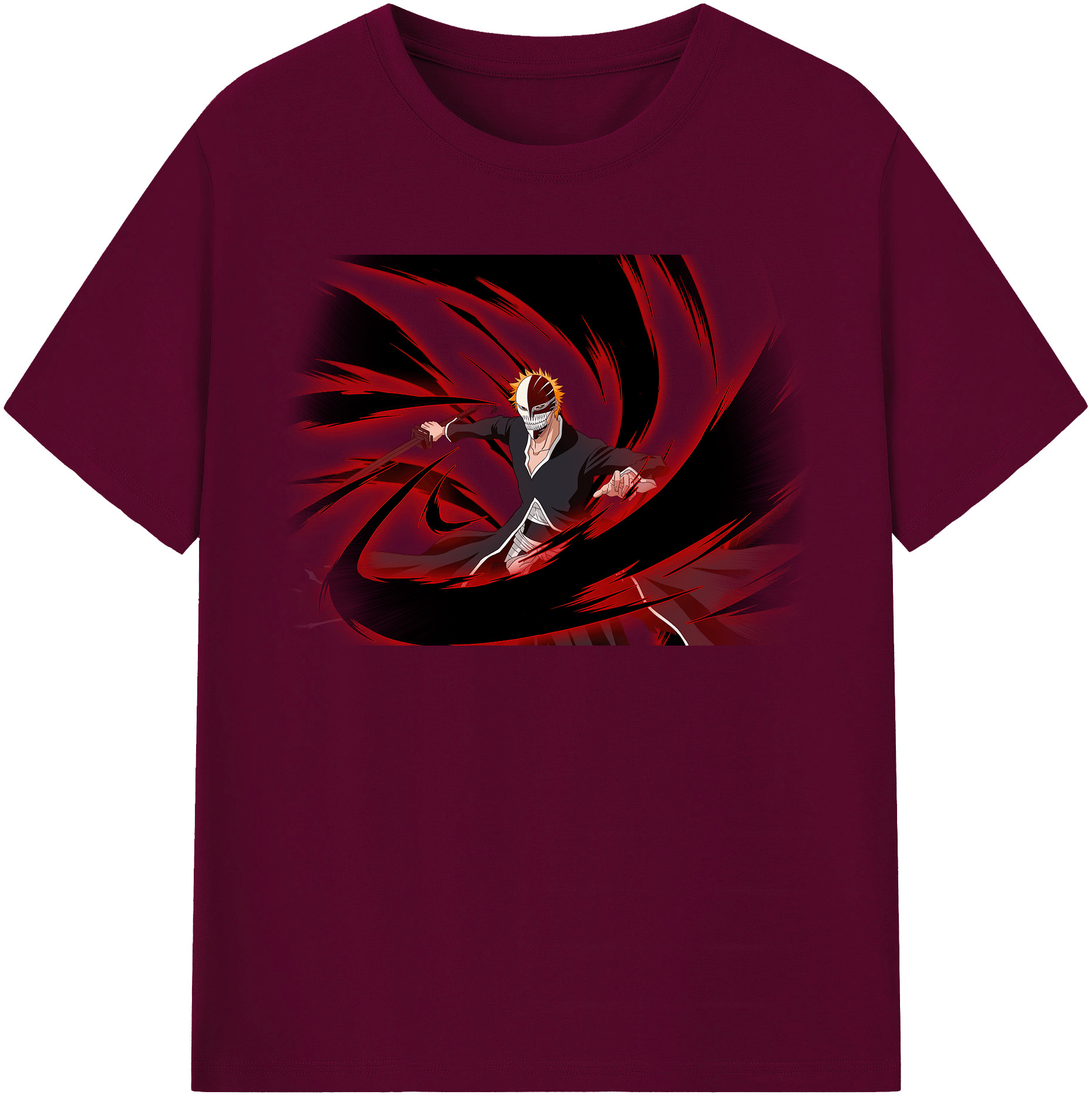 （画像用） ブリーチ 黒崎一護（くろさき いちご）BLEACH Kurosaki Ichigo レディースカジュアルプリントTシャツ（綿100％）
